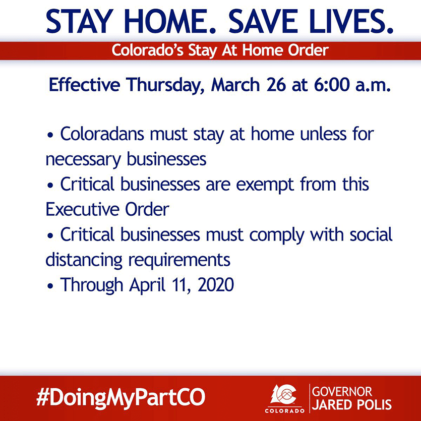 Temporary Stay at Home Order March 26 - April 11